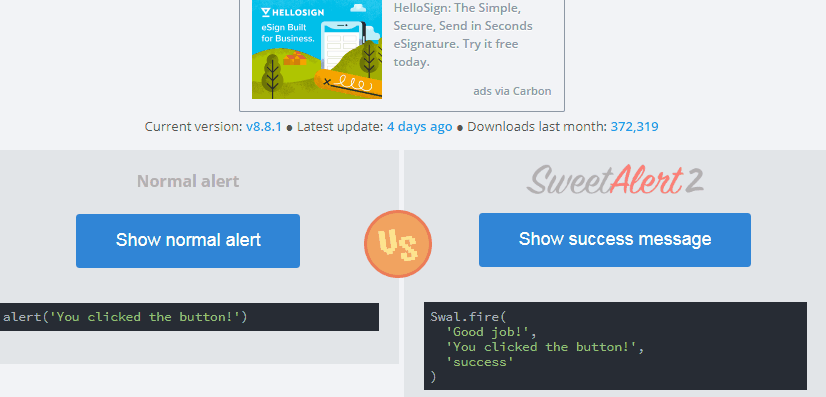 SweetAlert2を利用したダイアログ表示のサンプル