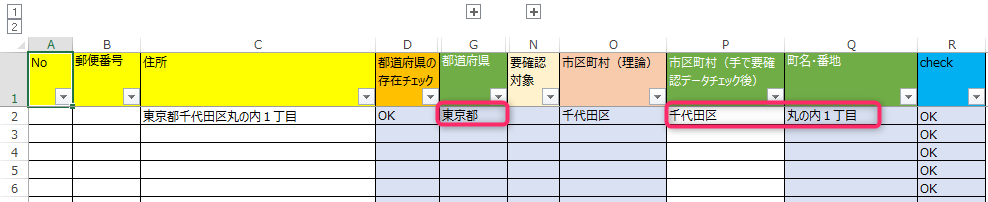 エクセルで住所を分割して都道府県 市区町村 町名番地に分ける方法